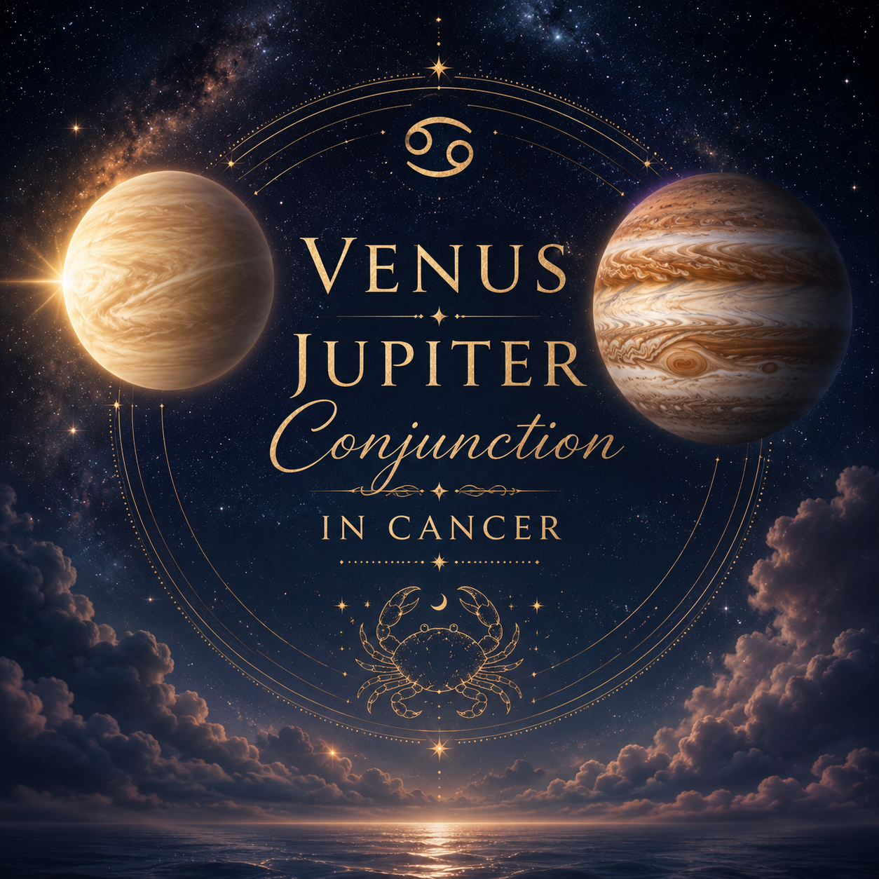 Venus Jupiter Conjunction in Cancer
