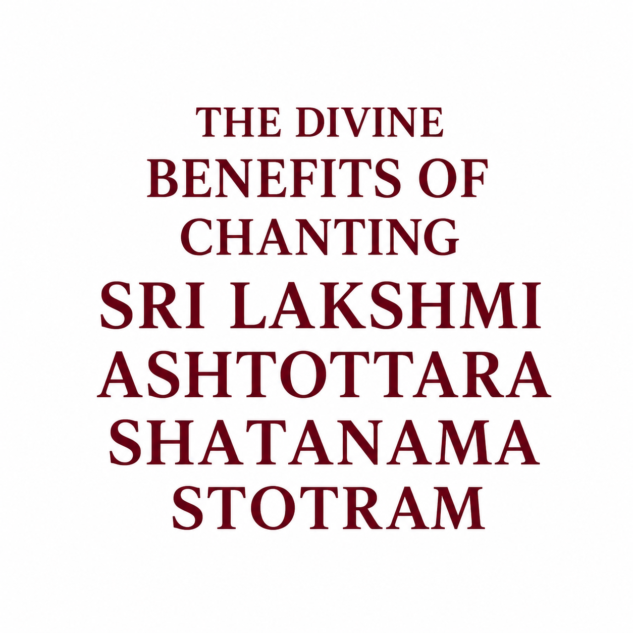 The Divine Benefits of Chanting Sri Lakshmi Ashtottara Shatanama Stotram